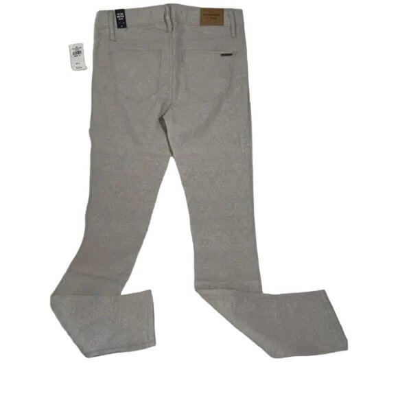 Abercrombie and Fitch Textured Skinny Pants Size 0 Waist 25 Ivory NWT - Picture 5 of 9